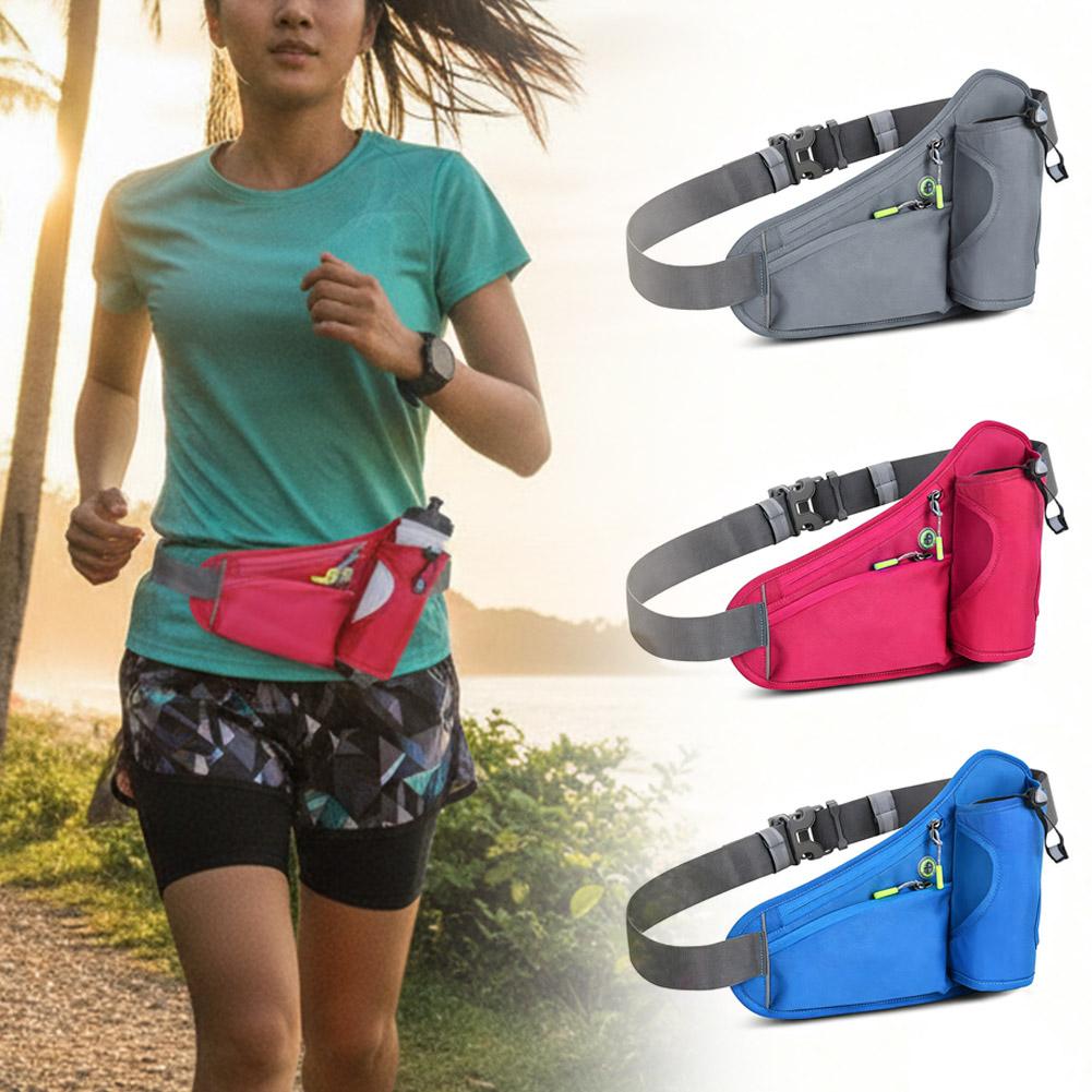 Running Belt Waist - Laufgürtel mit Wasserflaschenhalter, verstellbarer Sportgürtel für