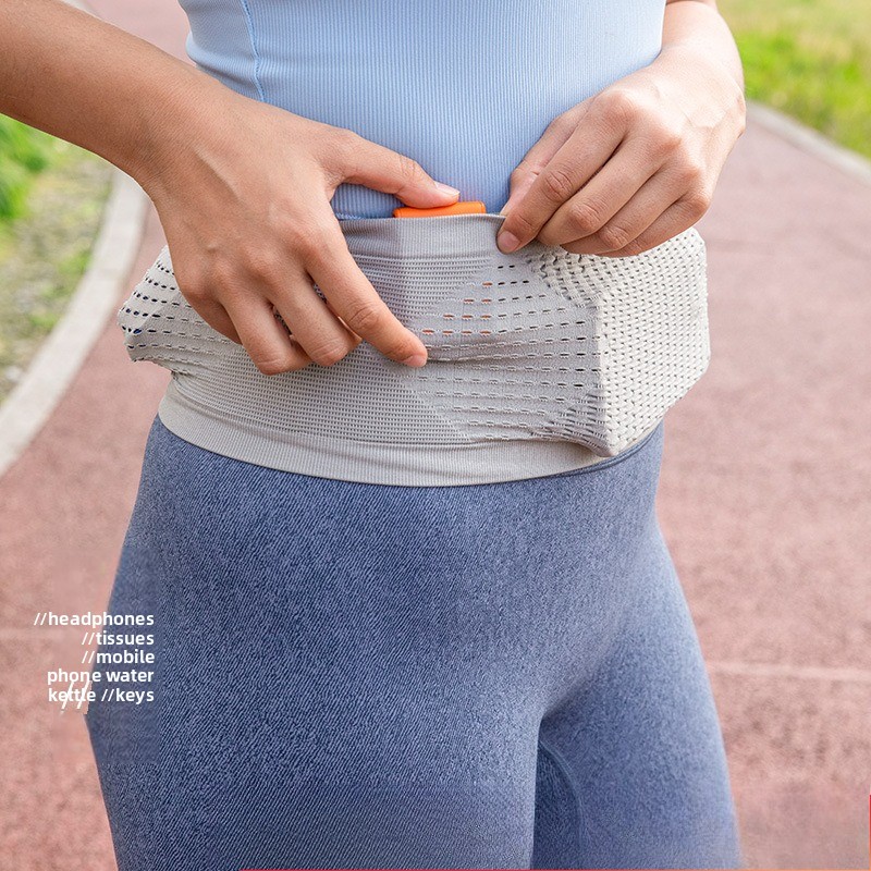 Running Belt Waist - Unsichtbare Atmungsaktive Lauf-Gürteltasche, Multifunktionaler Sport-Hüftgurt für